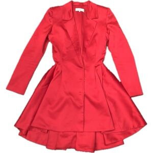 House of CB Simoneta Red Satin Blazer Jacket Dress